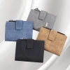 Multi-color silicone coin purse, card case, earphone case, mini wallet, multi-functional portable storage bag in black, gray, blue and brown full image